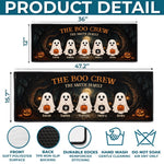 Custom Boo Runner Rug - Personalized Halloween Decor Gifts For Mom, Dad, Brother, Sister - Spooktacular Family Crew
