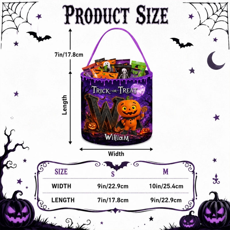 Custom Candy Basket - Personalized Halloween  Birthday Gifts For Kids - Trick Or Treat Magic