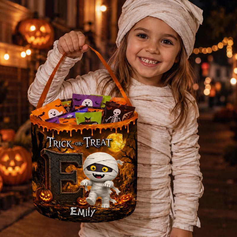 Custom Candy Basket - Personalized Halloween  Birthday Gifts For Kids - Trick Or Treat Magic