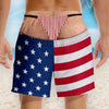 Custom Funny Patriotic Men Swim Trunks - Personalized Summer Vacation And Travel Gifts For Husband, Son, Grandson, Brother, Grandpa, Dad, Yourself - Professional Beach Bum