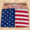 Custom Funny Patriotic Men Swim Trunks - Personalized Summer Vacation And Travel Gifts For Husband, Son, Grandson, Brother, Grandpa, Dad, Yourself - Professional Beach Bum