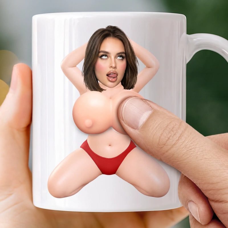 Custom Photo Squishy Mug - Personalized Anniversary Wedding Gifts For Husband And Wife, Him And Her - Spicing Up Married Life