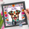 Custom Photo Day Of The Dead Pet Loss Sign, Collar Frame - Personalized Pet Memorial Sympathy Gifts For Dogs, Cats - Love Remains In Every Pawprint