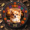 Custom Photo Day Of The Dead Round Shaped Stone With Stand - Personalized Pet Memorial Sympathy Gifts For Dogs, Cats - Your Memory Stays Close