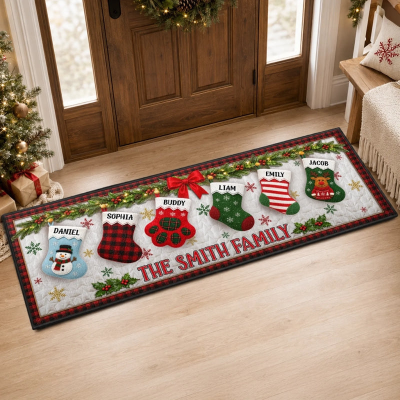 Custom Runner Rug - Personalized Christmas Birthday Gifts For Mom, Dad, Brother, Sister - Love Brings Us Home
