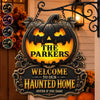 Custom Shaped Metal Sign - Personalized Halloween Birthday Gifts For Mom, Dad, Brother, Sister - Our Kind Of Family Fright