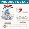 Custom First Christmas Wooden Ornament With Tag - Personalized Christmas Baby Shower, Gender Reveal Gifts For New Moms, New Dads, New Parents - Sweet Dreams Little One