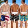 Custom Funny Patriotic Men Swim Trunks - Personalized Summer Vacation And Travel Gifts For Husband, Son, Grandson, Brother, Grandpa, Dad, Yourself - Ocean Air Zero Care