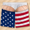 Custom Funny Patriotic Men Swim Trunks - Personalized Summer Vacation And Travel Gifts For Husband, Son, Grandson, Brother, Grandpa, Dad, Yourself - Ocean Air Zero Care