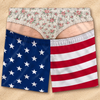 Custom Funny Patriotic Men Swim Trunks - Personalized Summer Vacation And Travel Gifts For Husband, Son, Grandson, Brother, Grandpa, Dad, Yourself - My Plans Involve No Plans