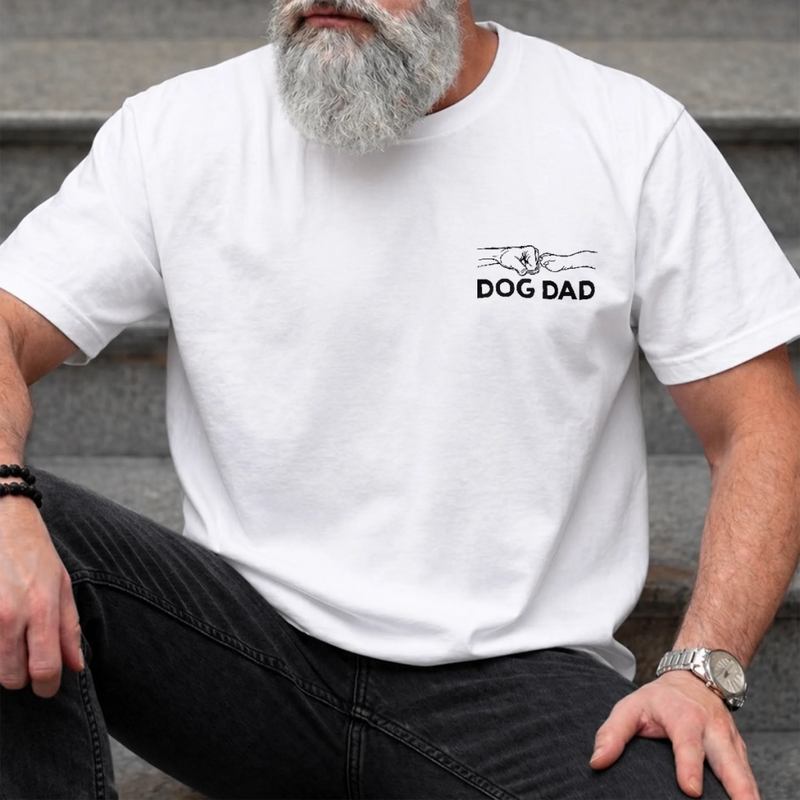 Custom Photo Unisex T-shirt - Personalized Father's Day Birthday Gifts For Dog Cat Lovers, Dog Dad And Mom, Cat Owners - Furry Friends Forever