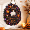 Custom Haunted Home Wood Sign - Personalized Halloween Decor Birthday Gifts For Mom, Dad, Brother, Sister - Creep It Real Always