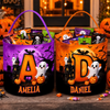 Custom Candy Basket - Personalized Halloween  Birthday Gifts For Kids - Tiny Monster On The Loose