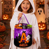 Custom Candy Basket - Personalized Halloween  Birthday Gifts For Kids - Tiny Monster On The Loose