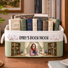 Custom Storage Basket - Personalized Bookish Gifts For Book Lovers, Bookworms, Readers - My Happy Reading Corner Always