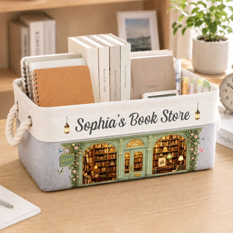 Custom Storage Basket - Personalized Bookish Gifts For Book Lovers, Bookworms, Readers - Lost In A Good Story