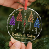 Custom Circle Glass Ornament - Personalized Christmas Birthday Gifts For Mom, Dad, Brother, Sister - United In Pure Love