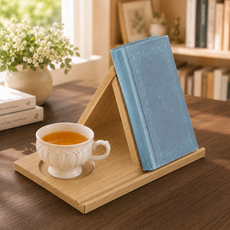 Custom Wooden Book Holder - Personalized Bookish Gifts For Book Lovers, Bookworms, Readers - Reading Feels Like Home