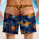 Custom Funny Patriotic Men Swim Trunks - Personalized Summer Vacation And Travel Gifts For Men - Gone Coastal Again