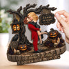 Custom 2-Layered Wooden Plaque - Personalized Halloween Decor, Anniversary Wedding Gifts For Husband And Wife, Him And Her - Till Death Do Us Part