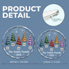 Custom Circle Glass Ornament - Personalized Christmas Birthday Gifts For Mom, Dad, Brother, Sister - Where Love Lives Always