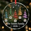Custom Circle Glass Ornament - Personalized Christmas Birthday Gifts For Mom, Dad, Brother, Sister - Where Love Lives Always