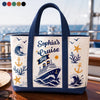 Custom Canvas Tote Bag - Personalized Summer Vacation And Travel Gifts For Mom, Dad, Brother, Sister - Sea Days Best Days