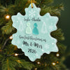 Custom First Christmas Acrylic Ornament - Personalized Anniversary Christmas Wedding Gifts For Husband And Wife, Him And Her - Mint To Be Together Forever