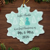Custom First Christmas Acrylic Ornament - Personalized Anniversary Christmas Wedding Gifts For Husband And Wife, Him And Her - Mint To Be Together Forever