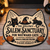 Custom Shaped Doormat - Personalized Halloween Decor Birthday Gifts For Mom, Dad, Brother, Sister - Wicked Cats Live Here