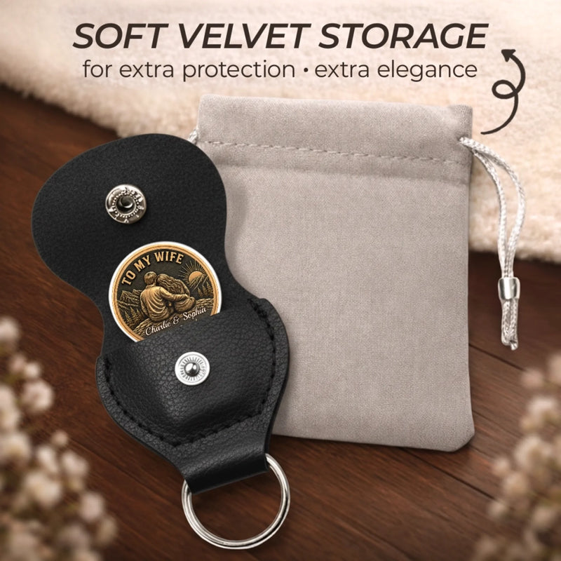 Custom Pocket Hug - Personalized Anniversary Wedding Gifts For Husband And Wife, Him And Her - Forever And Always With You