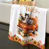 Custom Kitchen Towel - Personalized Birthday Gifts For Dog Cat Lovers, Dog Dad And Mom, Cat Owners - Hello Fall