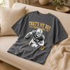 Custom Photo America Football Comfort T-Shirt - Personalized Birthday Gifts For Mom, Dad, America Football Lovers, Sports Fans, Sports Lovers - Game Day Runs In My Veins