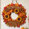 Custom Wood Sign - Personalized Halloween Decor Birthday Gifts For Mom, Dad, Brother, Sister - Warm Fall Sunshine Welcome