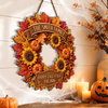 Custom Wood Sign - Personalized Halloween Decor Birthday Gifts For Mom, Dad, Brother, Sister - Warm Fall Sunshine Welcome