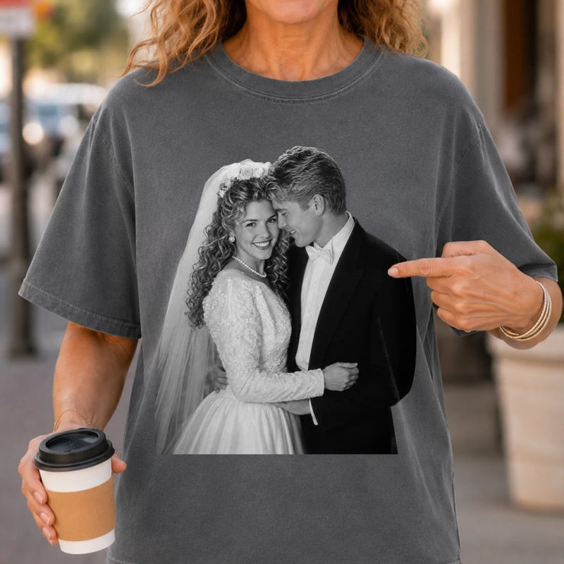 Custom Photo Comfort T-Shirt - Personalized Anniversary Wedding Gifts For Husband And Wife, Him And Her - Better Together Always