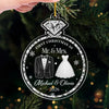 Custom First Christmas Acrylic Ornament - Personalized Anniversary Christmas Wedding Gifts For Husband And Wife, Him And Her - Shining Bright Like Diamond Love