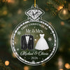 Custom First Christmas Acrylic Ornament - Personalized Anniversary Christmas Wedding Gifts For Husband And Wife, Him And Her - Shining Bright Like Diamond Love