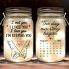 Custom Mason Jar Light - Personalized Anniversary Wedding Gifts For Husband And Wife, Him And Her - I Met You, I'm Keeping You