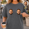 Custom Photo Comfort T-Shirt - Personalized Anniversary Wedding Gifts For Husband And Wife, Him And Her - Side By Side For Life