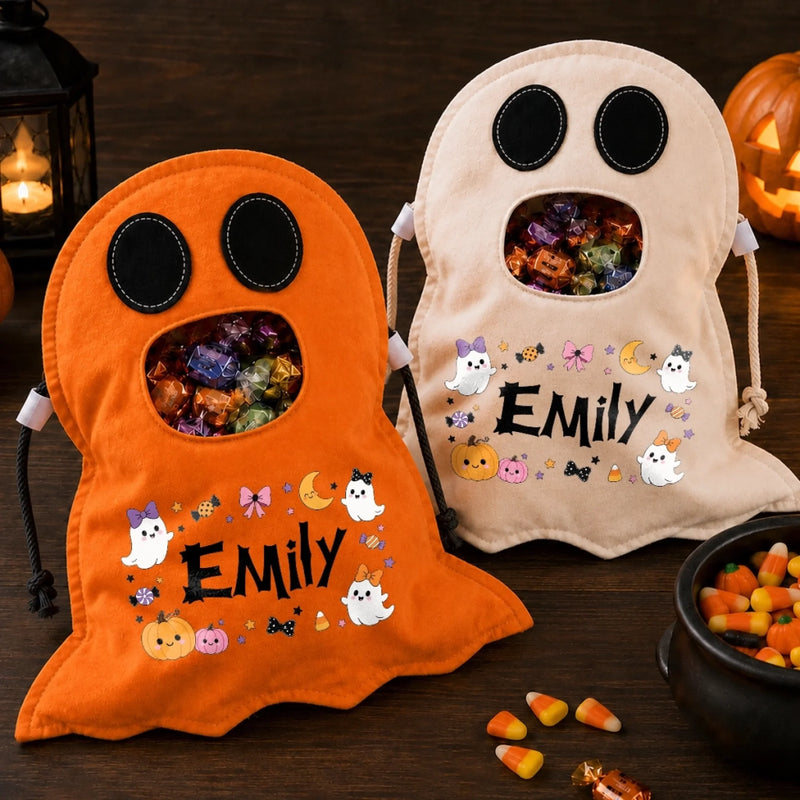 Custom Ghost Bag - Personalized Halloween  Birthday Gifts For Kids - Boo Is My Favorite Mood