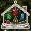Custom Long Distance Acrylic Ornament - Personalized Christmas Birthday Gifts For Mom, Dad, Brother, Sister - Love Keeps Us Together Always