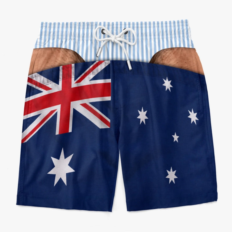 Custom Funny Men Swim Trunks - Personalized Birthday Gifts For Husband, Son, Grandson, Brother, Grandpa, Dad, Yourself - Beach Please