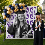 Custom Photo Graduation Backdrop - Personalized Graduation Gifts For Him, Her - From Little Dreams To Big Achievements