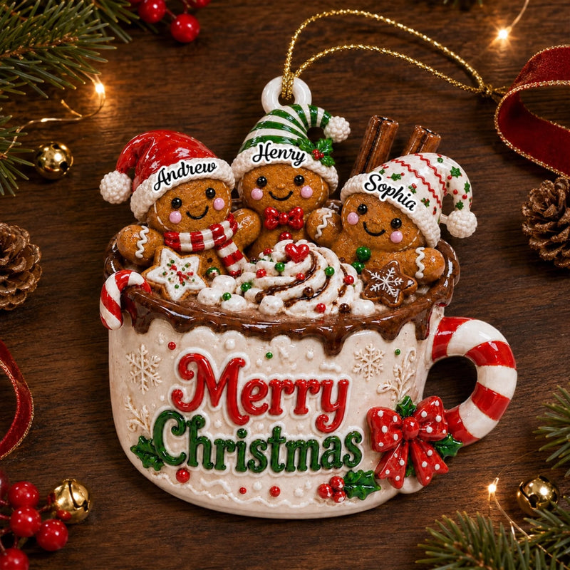 Custom Gingerbread Premium 3D Ornament - Personalized Christmas Birthday Gifts For Mom, Dad, Brother, Sister - Everything Is Better Together