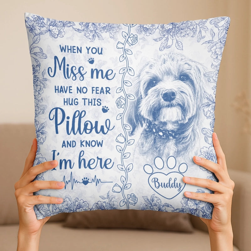 Custom Photo Pillow - Personalized Pet Memorial Sympathy Gifts For Dogs, Cats - Your Love Still Remains
