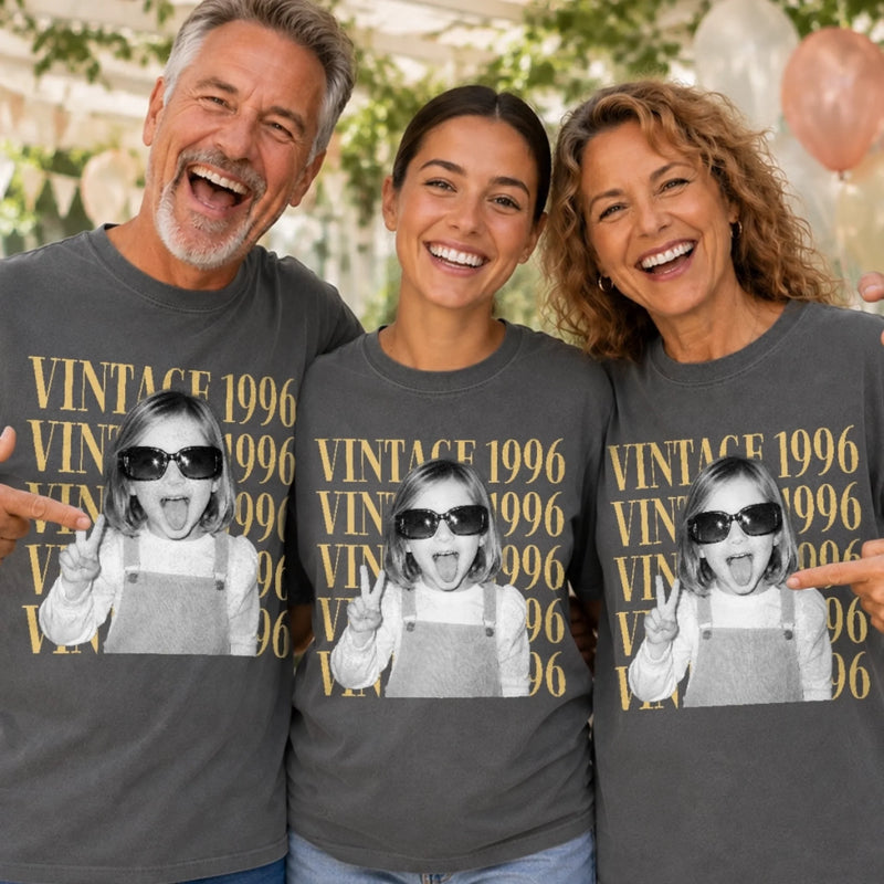 Custom Photo Comfort T-Shirt - Personalized Birthday Gifts For Men, Women - Not Old Just Classic
