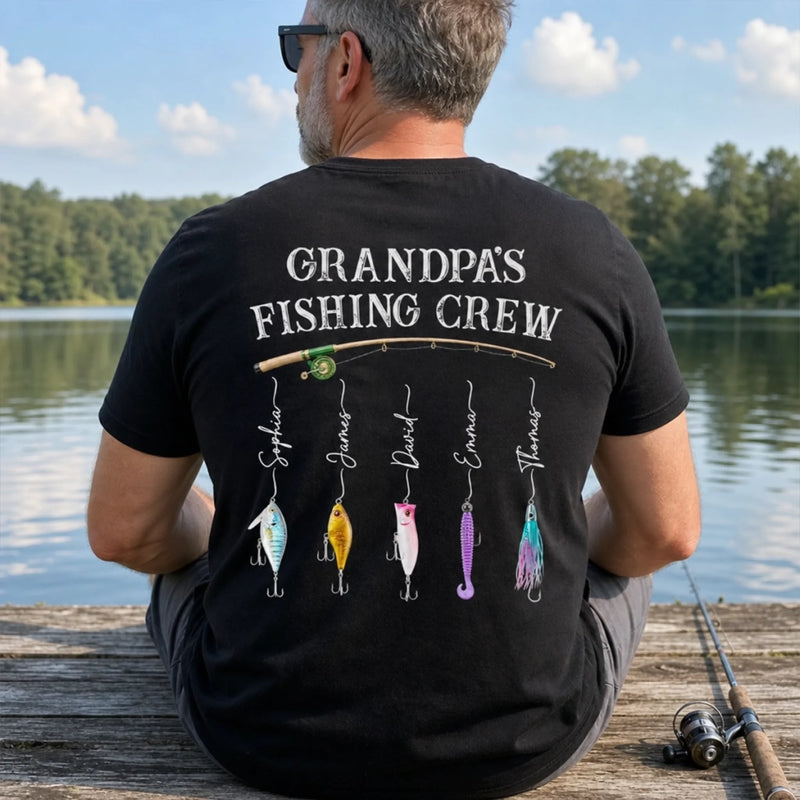 Custom T-shirt, Hoodie - Personalized Birthday Gifts For Dad, Grandpa - Fishing Crew