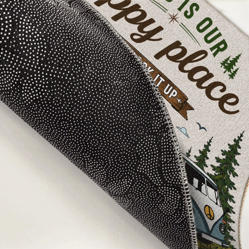 Custom Home Decor Decorative Mat - Personalized Birthday Camping Gifts For Campers, Husband And Wife, Dog Dad And Mom - Life Is Better Outdoors Together