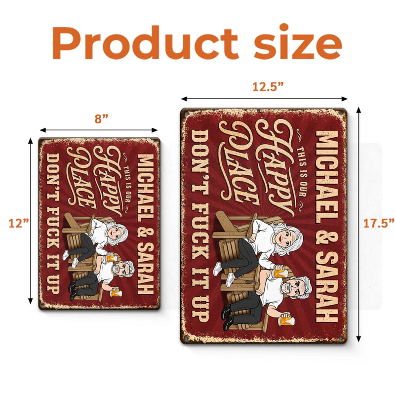 Custom Home Decor Metal Sign - Personalized Anniversary Wedding Gifts For Husband And Wife, Him And Her - Cheers To The Good Life